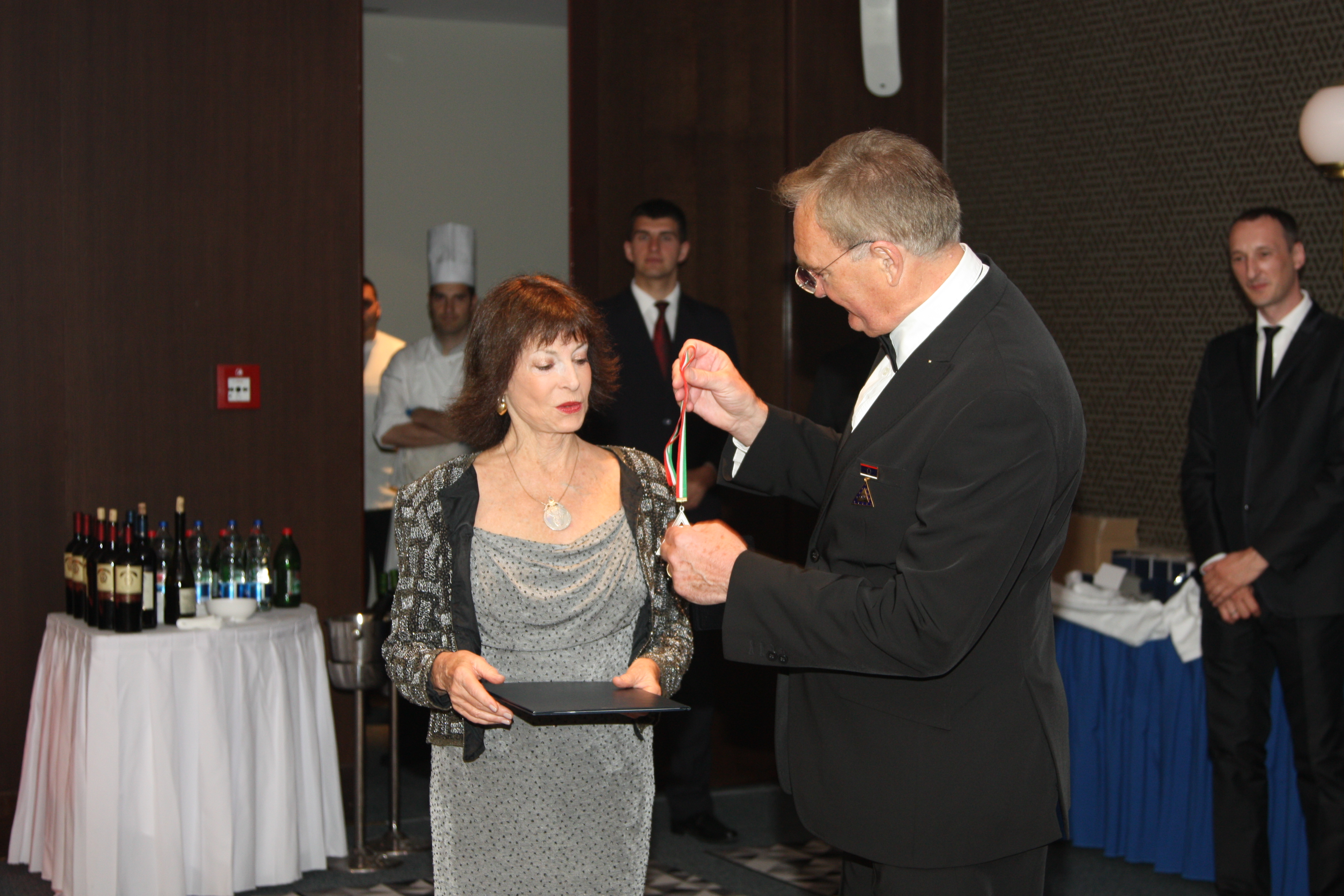 HRH Princess Elisabeth Karadordevic receiving the Galileo Galilei Award